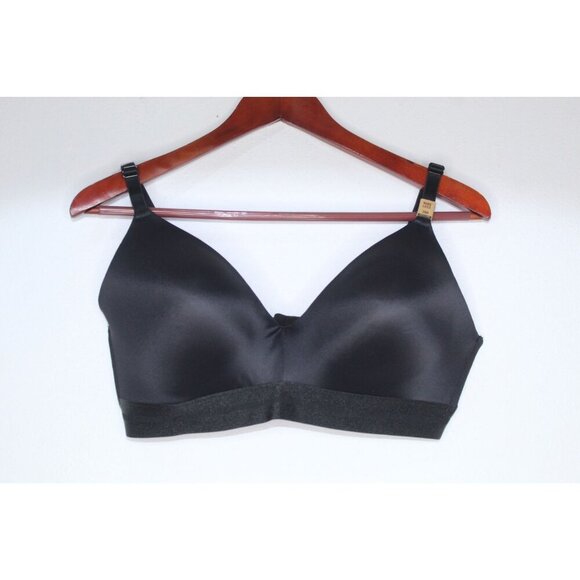 Pink By Victoria's Secret 38 D Black Solid Push Up Lightly Padded Unwired NWT - Picture 1 of 15